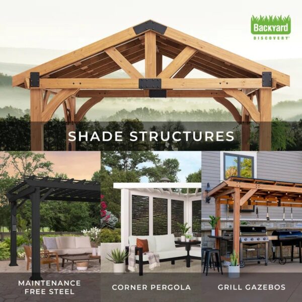 Arlington 12 Ft. W X 10 Ft. D Solid Wood Patio Gazebo - Image 9