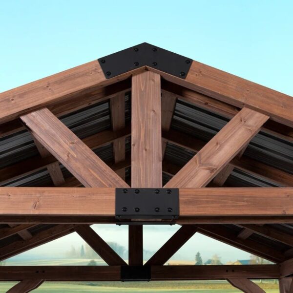 Arlington 12 Ft. W X 10 Ft. D Solid Wood Patio Gazebo - Image 2