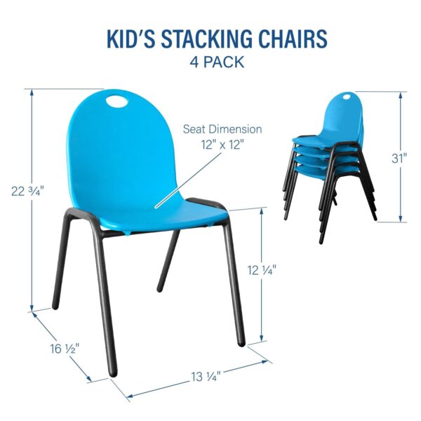 Kid's Stacking Chairs-4 Pack - Image 16