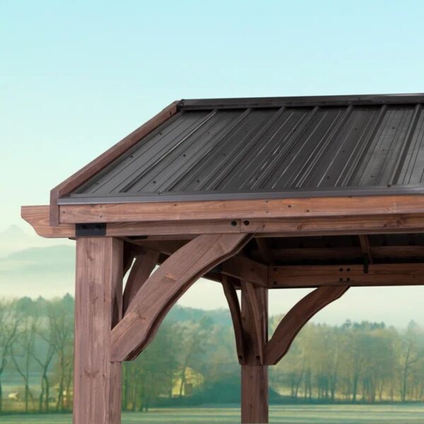 Arlington 12 Ft. W X 10 Ft. D Solid Wood Patio Gazebo - Image 6