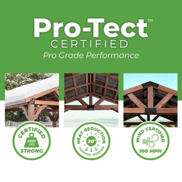 Arlington 12 Ft. W X 10 Ft. D Solid Wood Patio Gazebo - Image 8