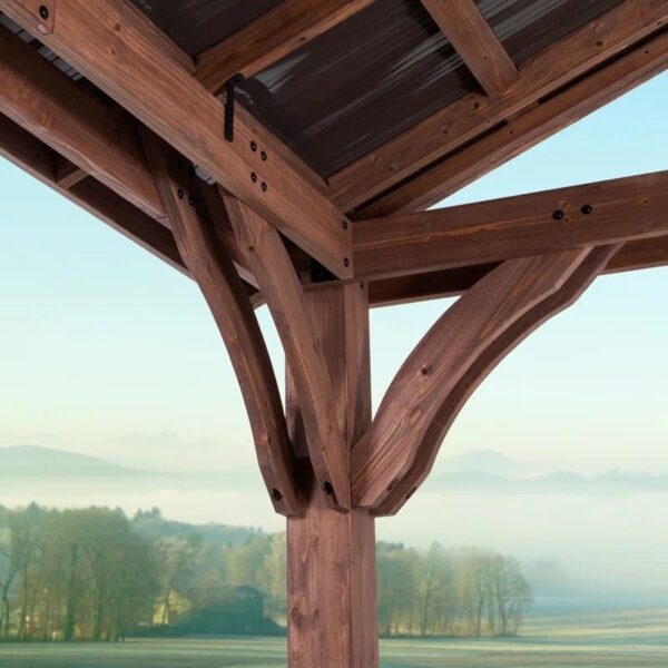 Arlington 12 Ft. W X 10 Ft. D Solid Wood Patio Gazebo - Image 4