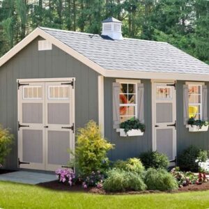 EZ-Fit Riverside 10x14 Wood Shed Kit - Quick Ship
