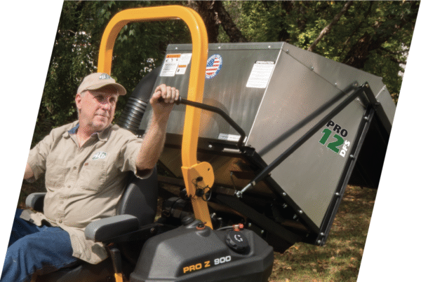 PECO Husqvarna Pro 12DFS 8 Bushel Powered Dump-able Aluminum Bagger w/ PTO-X Drive (46651201 ) - Image 5