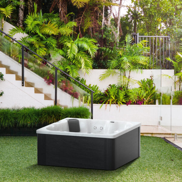 WSINC 5 - Person 32 - Jet Acrylic Square Hot Tub with Ozonator in Grey Oak - Image 4