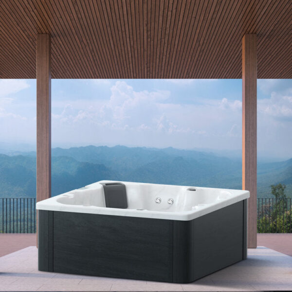 WSINC 5 - Person 32 - Jet Acrylic Square Hot Tub with Ozonator in Grey Oak - Image 2