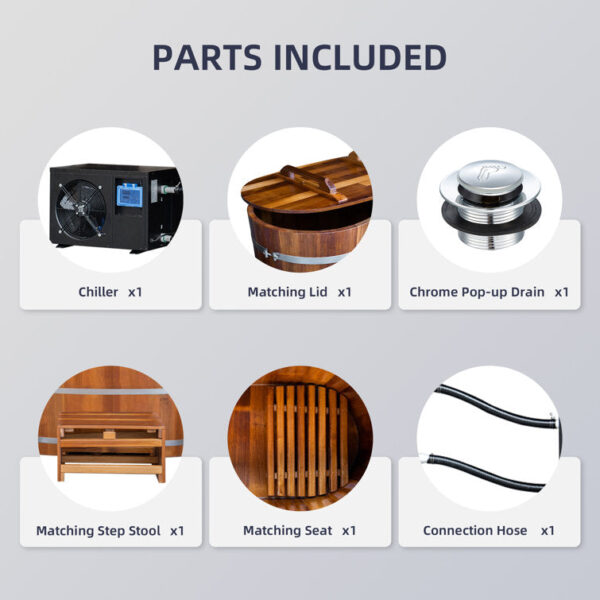 WoodBridge 110 1 - Person Hot Tub in Olive Pine - Image 3