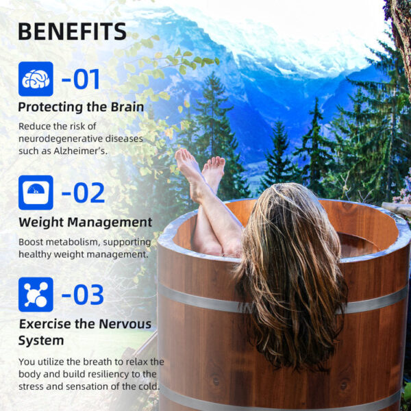 WoodBridge 110 1 - Person Hot Tub in Olive Pine - Image 10