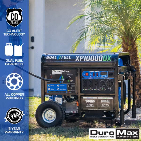 10,000 Watt Dual Fuel Portable Generator w/ CO Alert - Image 12