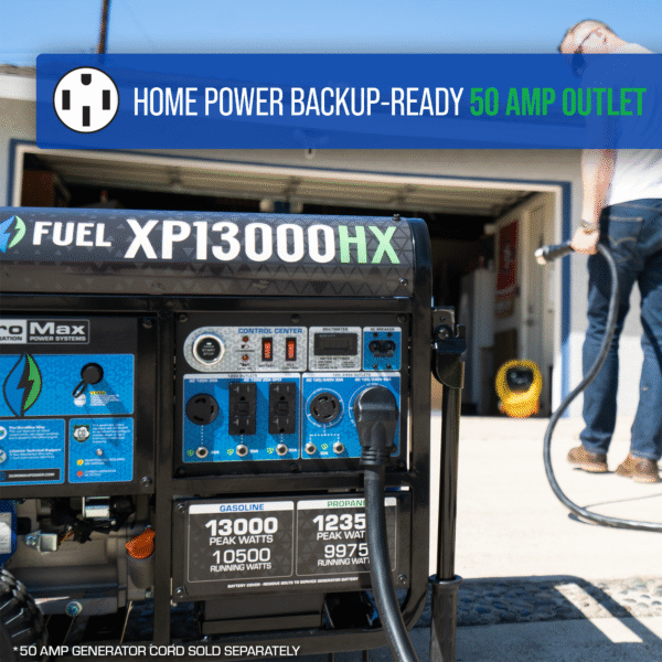 13,000 Watt Dual Fuel Portable HX Generator w/ CO Alert - Image 47