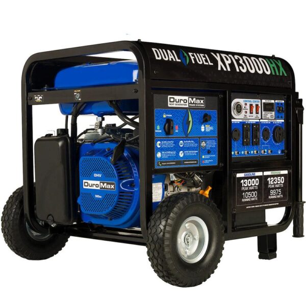 13,000 Watt Dual Fuel Portable HX Generator w/ CO Alert