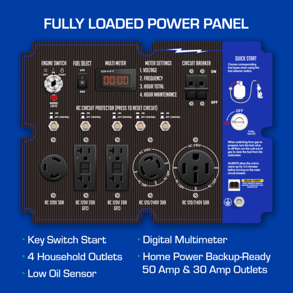 15,000 Watt Dual Fuel Portable Generator - Image 27