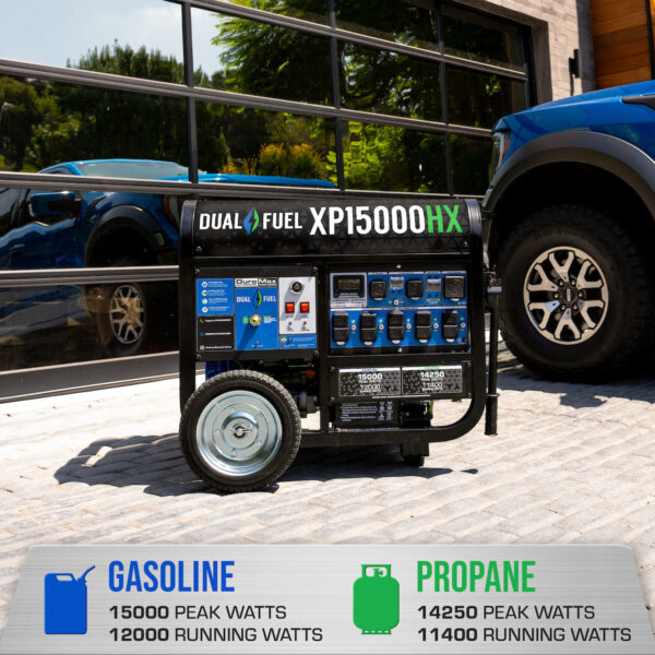 15,000 Watt Electric Start Dual Fuel Portable Generator - Image 9