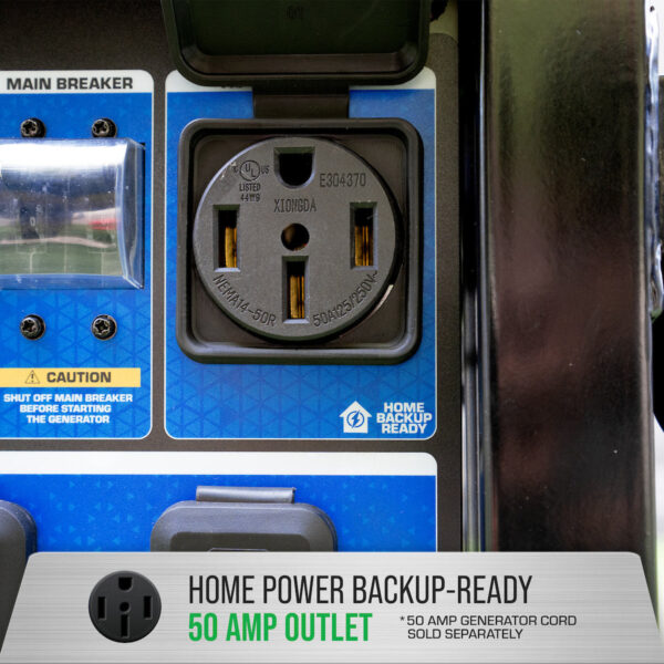 15,000 Watt Electric Start Dual Fuel Portable Generator - Image 11