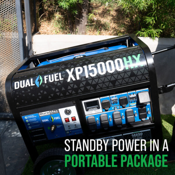 15,000 Watt Electric Start Dual Fuel Portable Generator - Image 4