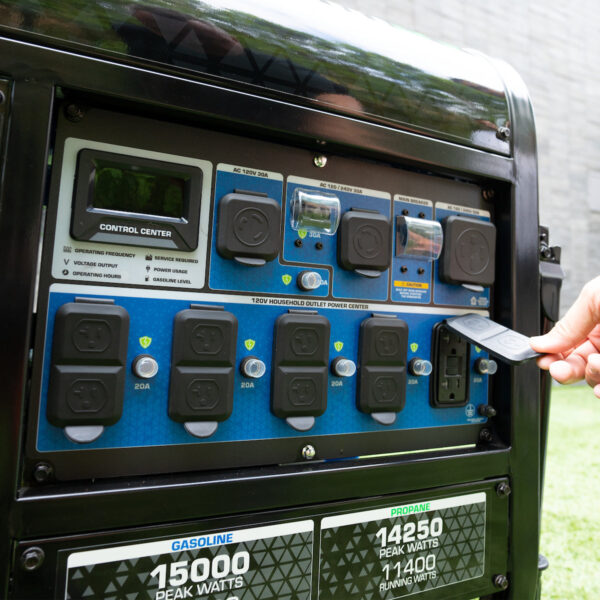 15,000 Watt Electric Start Dual Fuel Portable Generator - Image 5
