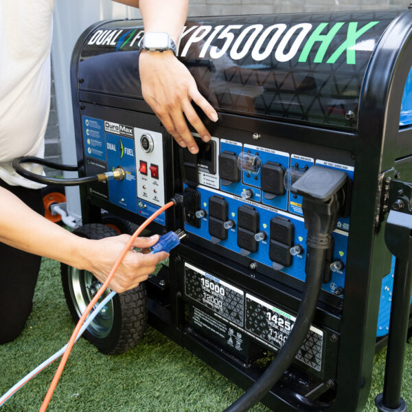 15,000 Watt Electric Start Dual Fuel Portable Generator - Image 6