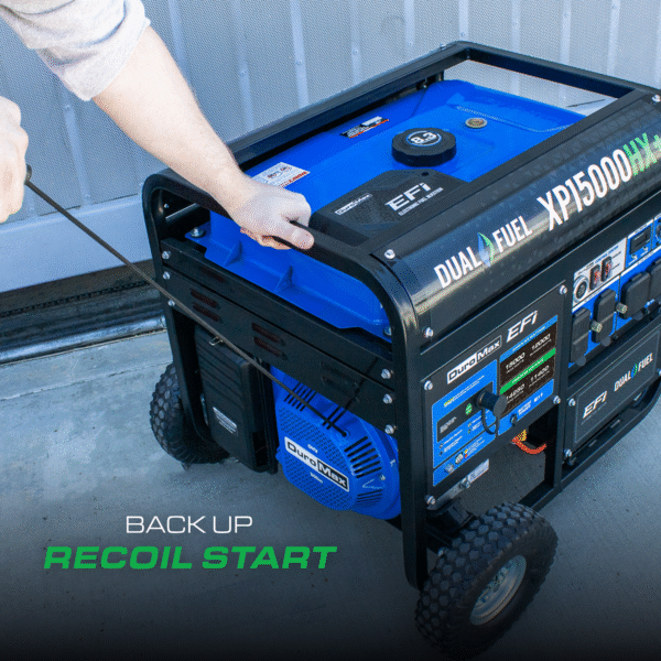 15,000 Watt Electric Start Dual Fuel EFI Portable Generator - Image 4