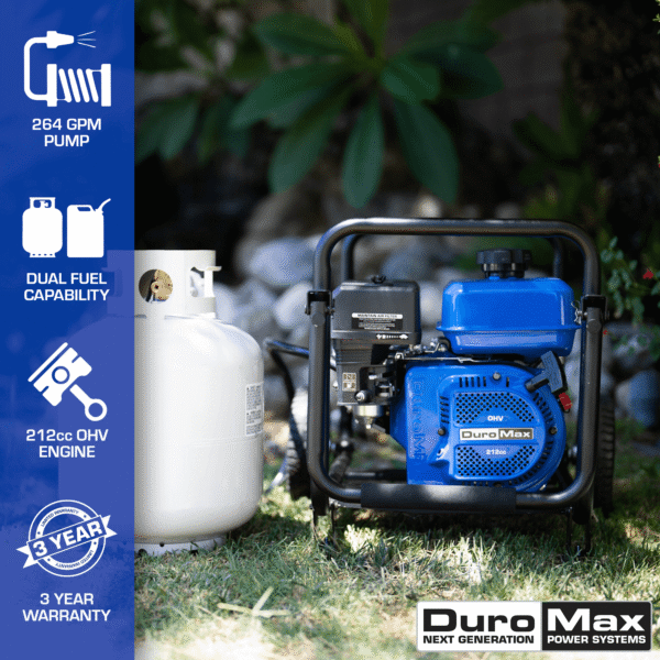 264 GPM 3" Dual Fuel Engine Portable Water Pump - Image 6