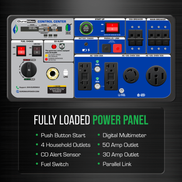 9,500 Watt Portable Dual Fuel Inverter Generator - Quiet, Low THD - Image 11