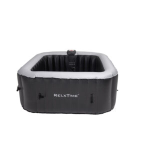 ZACHVO 120 Volt 3 - Person 120 - Jet Square Inflatable Hot Tub in Black