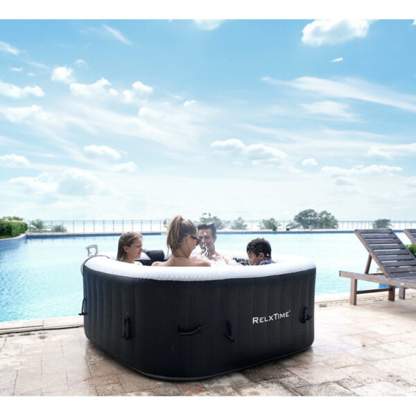 ZACHVO 120 Volt 3 - Person 120 - Jet Square Inflatable Hot Tub in Black - Image 2