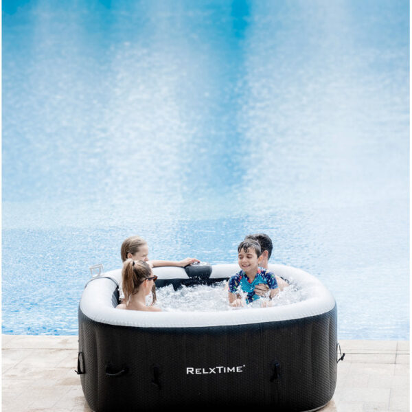 ZACHVO 120 Volt 3 - Person 120 - Jet Square Inflatable Hot Tub in Black - Image 16