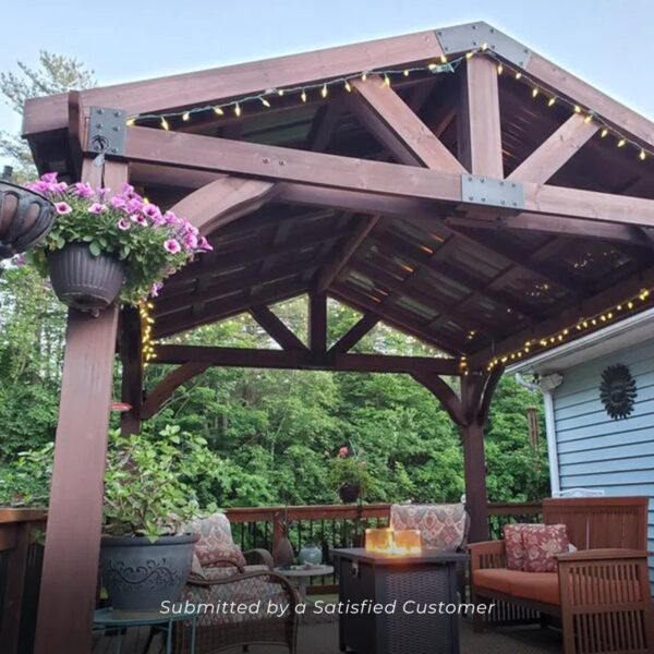 Arlington 12 Ft. W X 10 Ft. D Solid Wood Patio Gazebo - Image 7