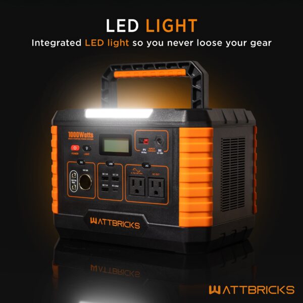 WattBricks MP1000 Portable Power Station Solar Generator 1000W 999Wh New - Image 6