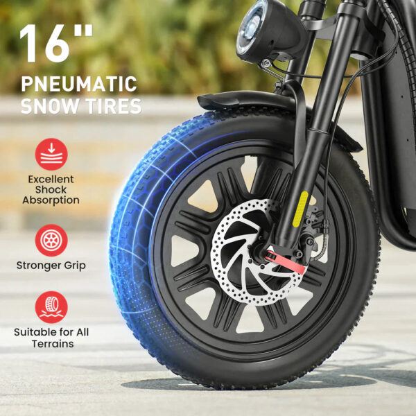 iScooter F7 Electric Scooter with Seat 1000W 48V 28 MPH 45 Mile Range New - Image 3