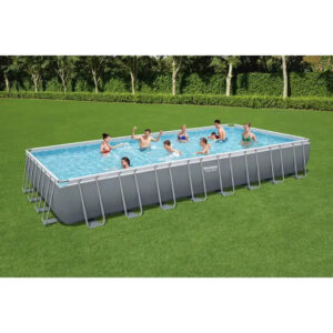 Bestway Power Steel 31'4" X 16' X 52" Rectangular Above Ground Pool Set