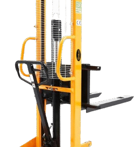 Apollolift A-3002 63" Lifting Height 1100 lbs. Capacity Adjustable Forks Manual Straddle Stacker New