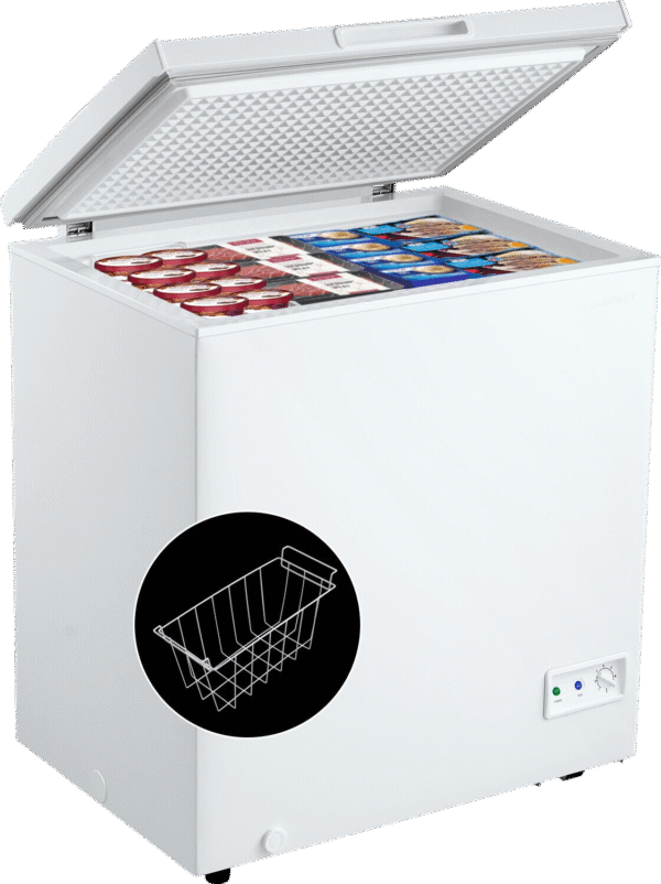 Costway Compact Chest Freezer 5 Cu.ft with Removable Storage Basket New