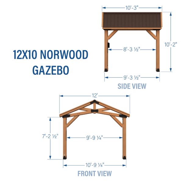 Backyard Discovery 12×10 Norwood Gazebo - Image 6