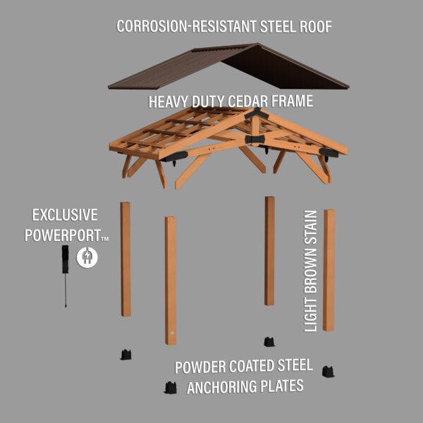 Backyard Discovery 12×10 Norwood Gazebo - Image 7