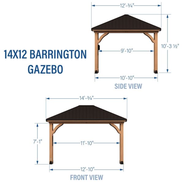 Barrington Gazebo 14x12 - Image 3