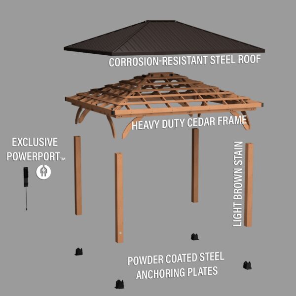 Backyard Discovery  14×12 Barrington Gazebo - Image 5