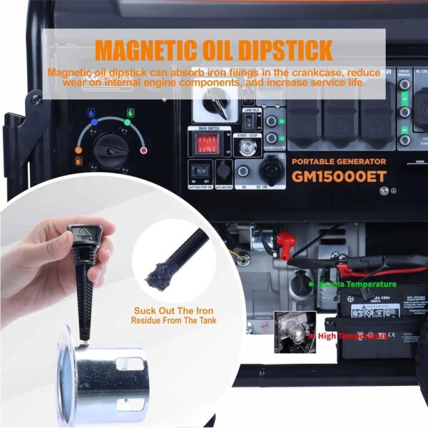 GENMAX GM15000ET 11000W/15000W Generator Tri-Fuel 50A Remote Start Gas Propane Natural Gas with CO Detect New - Image 7