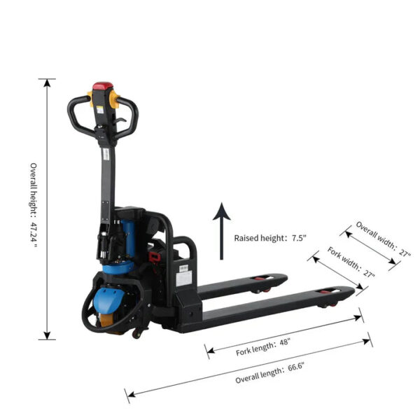 Apollolift A-1020 Fully Electric Walkie Powered Pallet Jack Lithium Battery 3300 lbs Capacity 48" x 27" Manufacturer RFB - Image 8