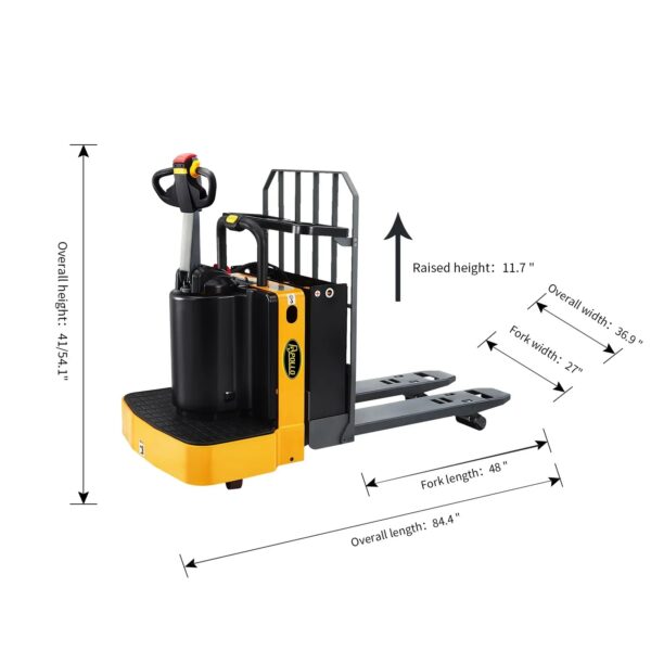 Apollolift A-1026 Pallet Jack Pro Full Electric End Control 6600 lbs. Capacity With 48" x 27" Forks New - Image 2