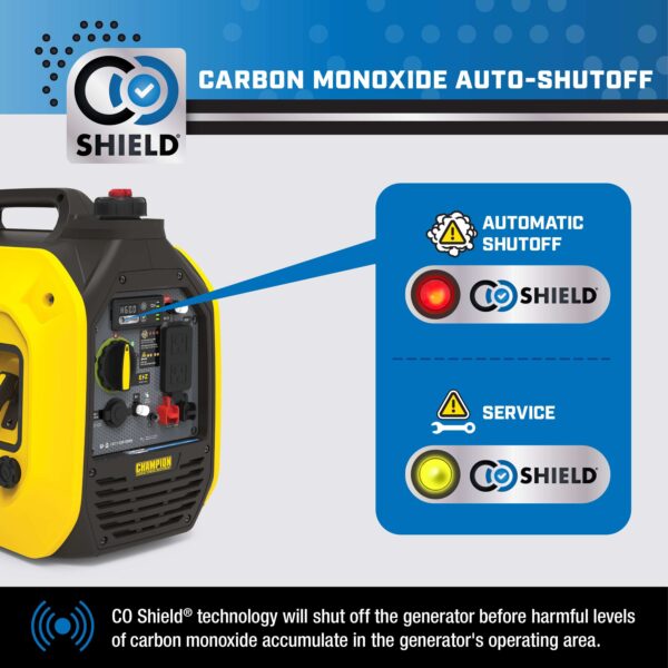 Champion 201323 1850W/2500W Generator Inverter Dual Fuel Gas Propane with CO Shield New - Image 6
