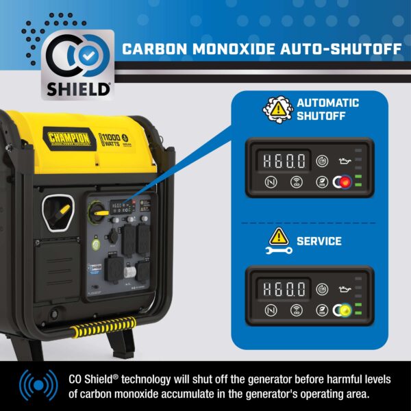 Champion 201407 9000W/11000W Generator Gas Inverter 50 Amp Low THD CO Shield Remote Start New - Image 3