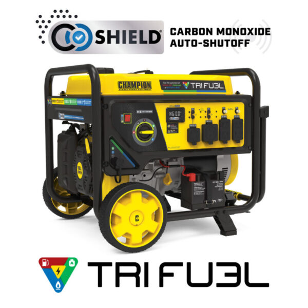 Champion 201438 10000W/12500W Generator Tri-Fuel Gas Propane Natural Gas CO Shield 50 Amp Electric Start New - Image 3