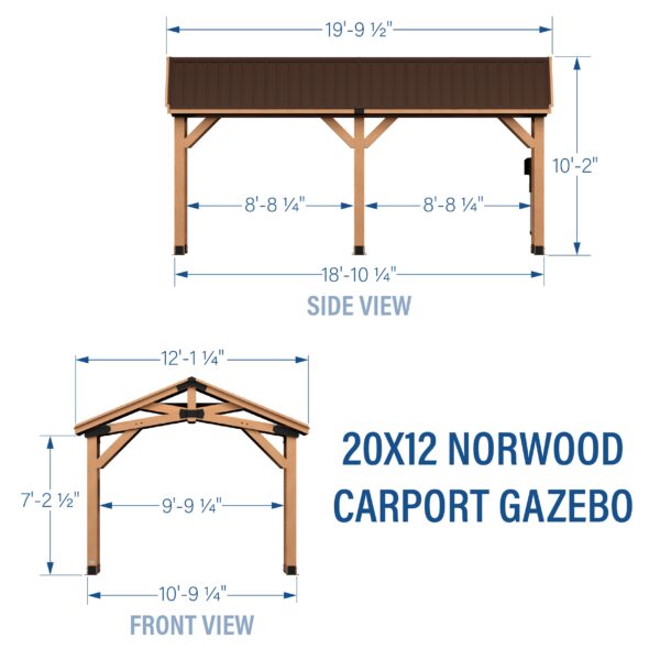Backyard Discovery 20×12 Norwood Carport/Gazebo - Image 8
