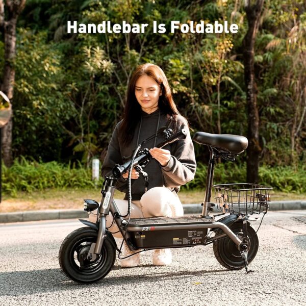 iScooter F2 Electric Scooter with Seat 500W 36V 19 MPH 18 Mile Range New - Image 3