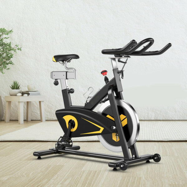 Costway Exercise Bike Magnetic Resistance Fixed Belt Drive with LCD Display New - Image 2