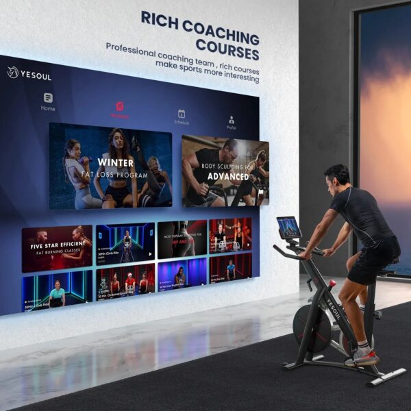 Yesoul S3 Exercise Bike with Adjustable Resistance Belt Drive Bluetooth App New - Image 4