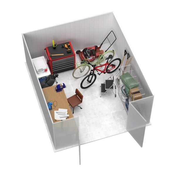 Absco AB1121 Regent Storage Shed with MN Channels 10 x 12 Ft Galvanized Steel New - Image 6