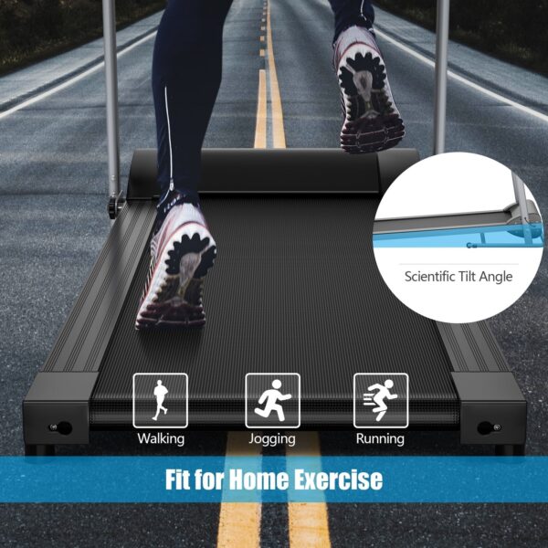Costway Folding Treadmill with LCD Display and Heart Rate Sensor New - Image 3