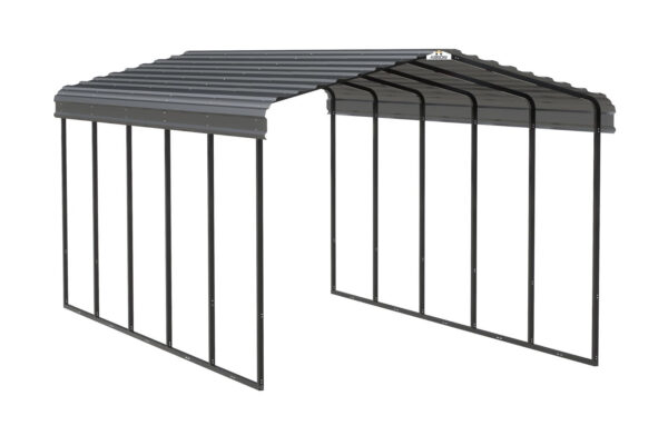 Arrow Carport, 12 ft. x 24ft. x 9ft. Charcoal 12′ x 24′ x 9′ - Image 5